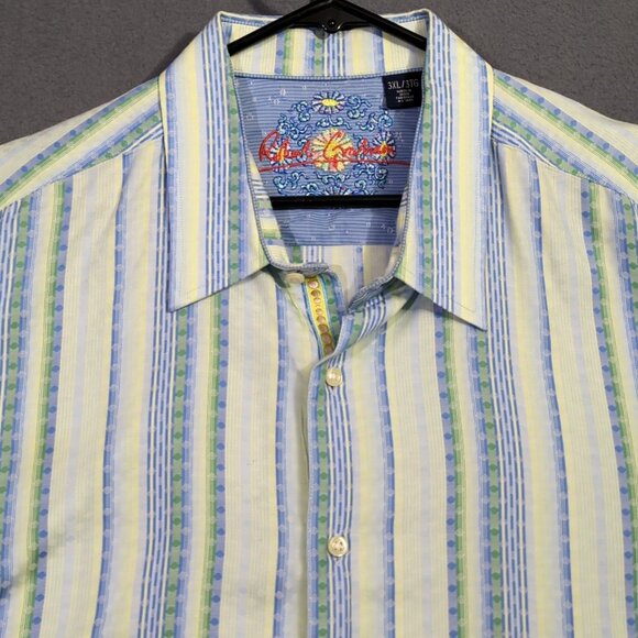 Robert Graham Shirt Men's 3XL Multicolor Flip Cuff Long Sleeve Button Up - Picture 3 of 11